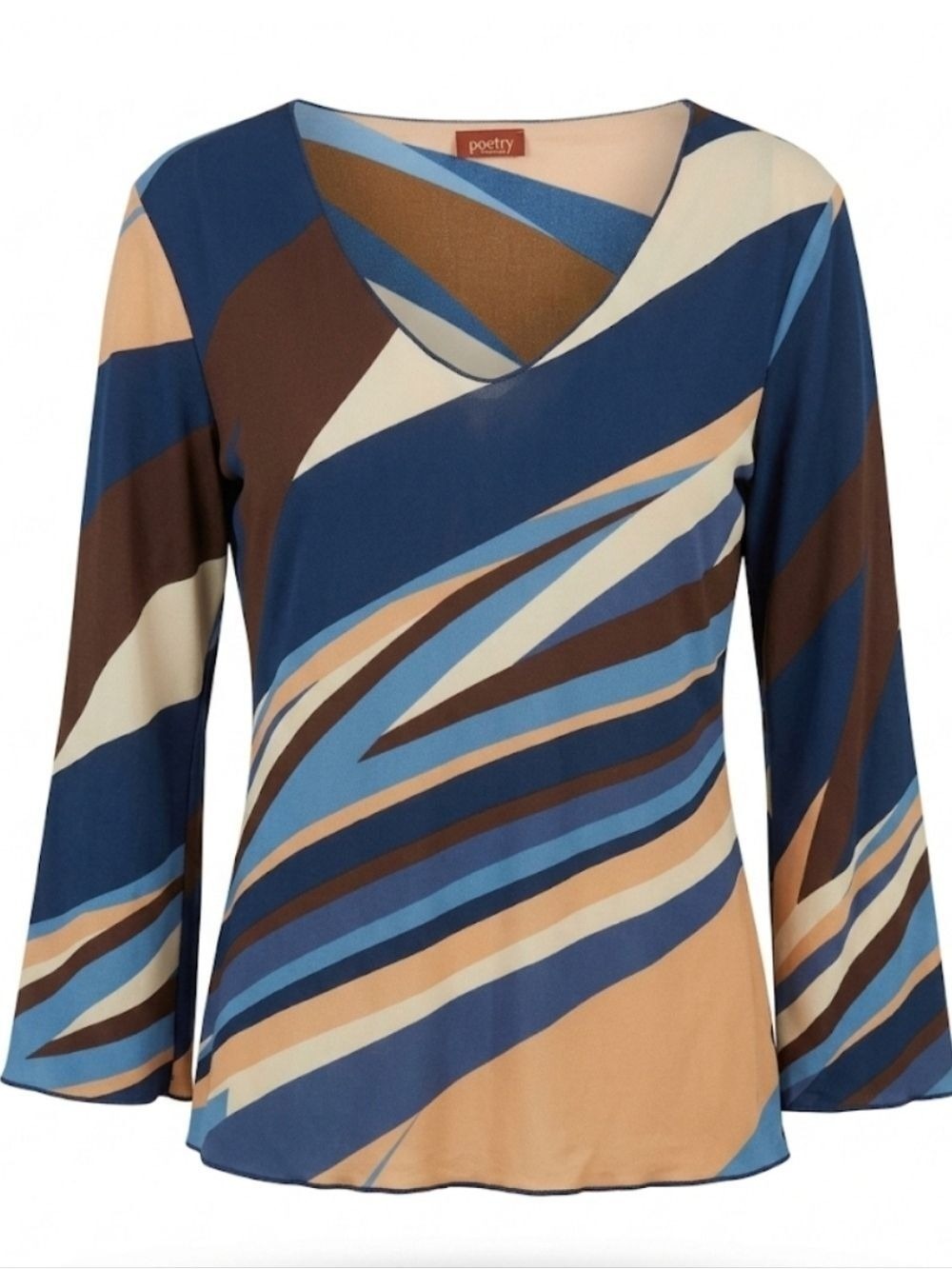 Abstract Design Poetry Top Blouse, Size Small.